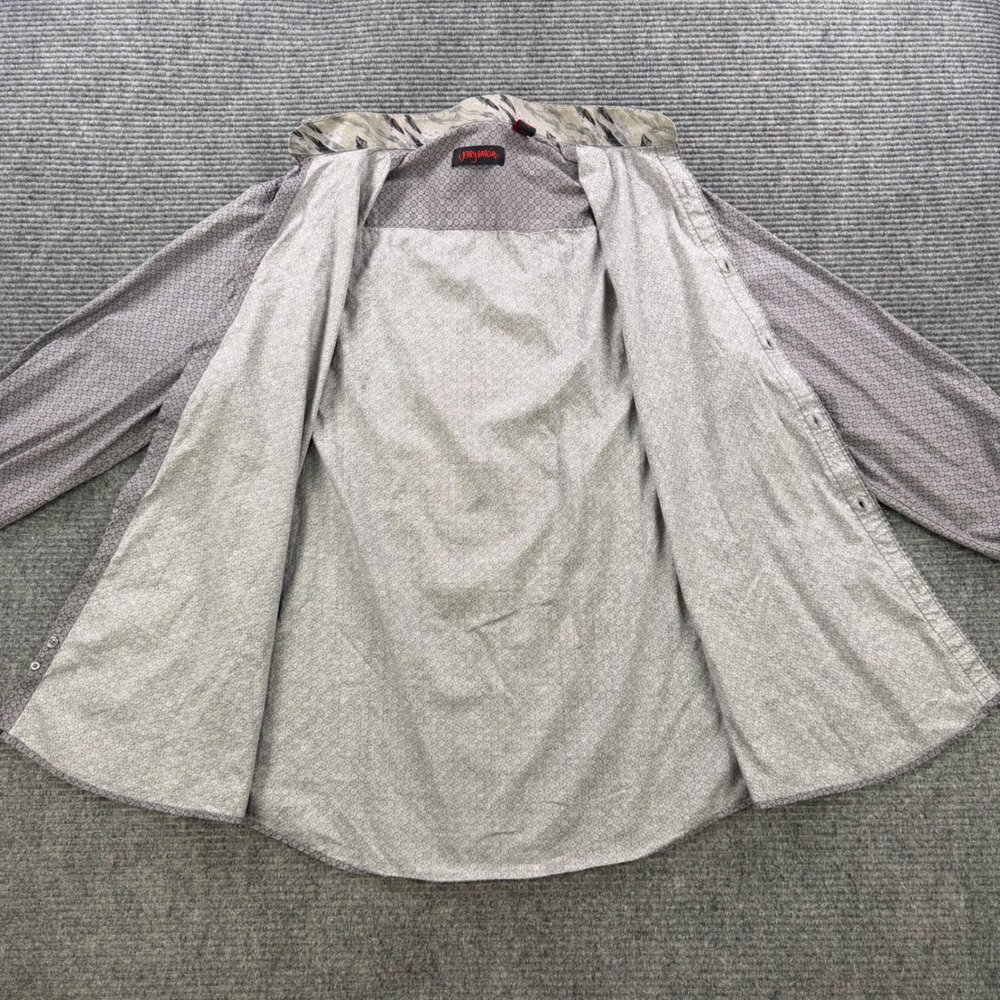 Jerry Garcia Excelsior Mens Large Grey Geometric Medallion Button Down Shirt L - Picture 4 of 16